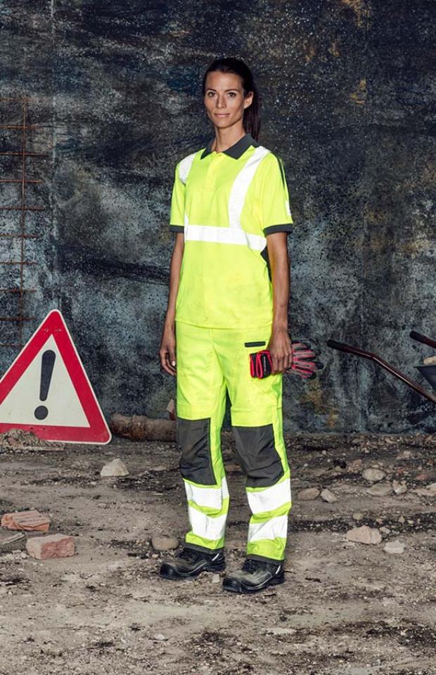Straßenbau Warnschutz Outfit Neon Damen 
