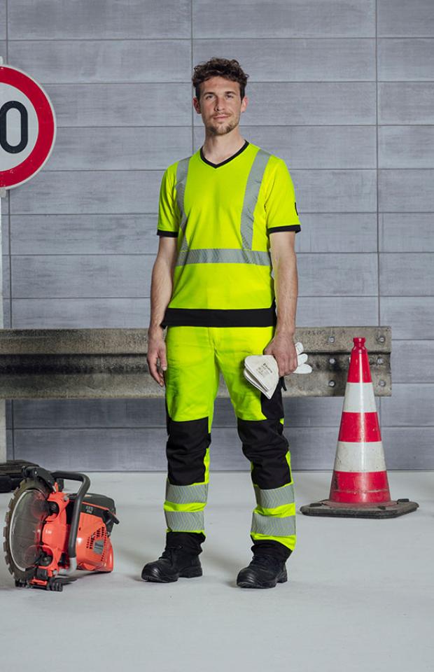 Logistik Warnschutz Outfit Fluo Sommer Gelb