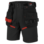 Arbeitsshorts Performance schwarz/rot