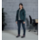 Steppjacke Anna Damen petrol/grau