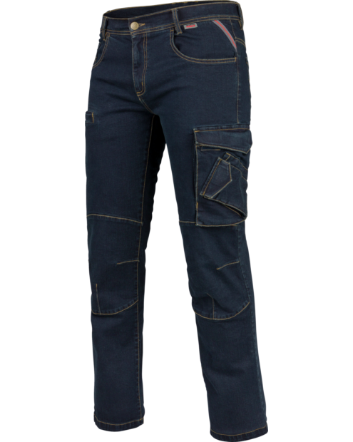 Arbeitsjeans Multipocket Stretch X blau