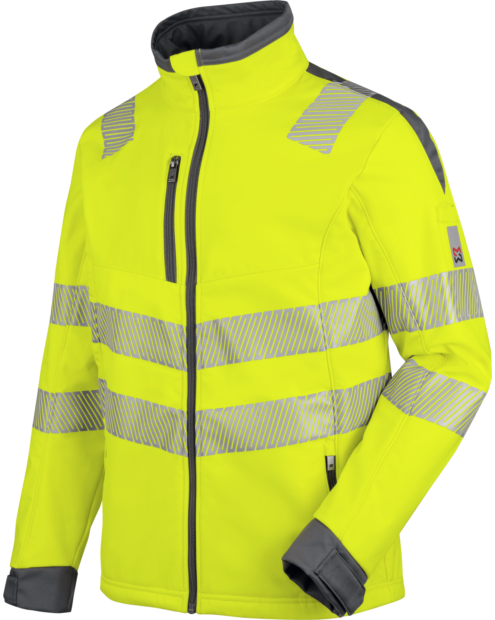Warnschutz Softshelljacke Neon EN 20471 3 gelb anthrazit