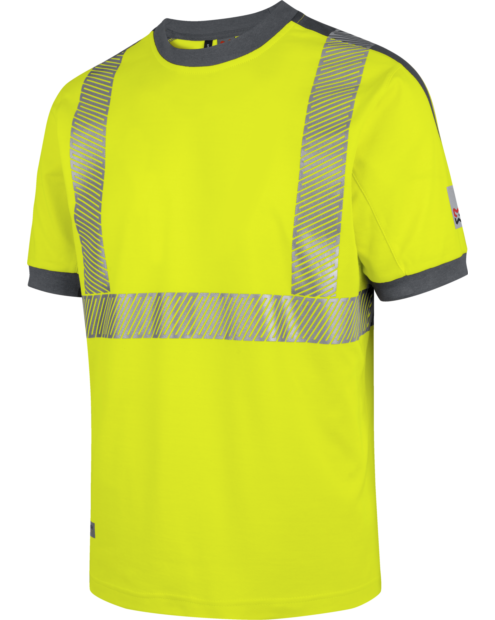Warnschutz Arbeits T-Shirt Neon EN 20471 2 gelb anthrazit