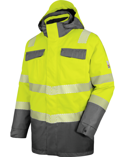 Warnschutz Winter Parka 3in1 Neon EN 20471 3 gelb anthrazit