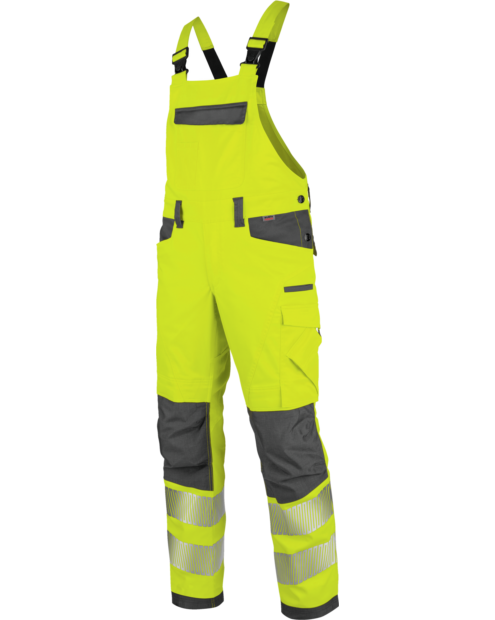 Warnschutz Arbeitslatzhose Neon EN 20471 2 gelb anthrazit