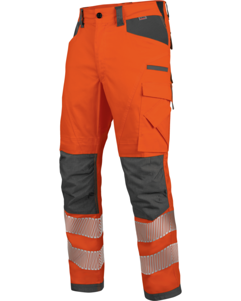 Warnschutz Winter Bundhose Neon EN 20471 2 orange anthrazit