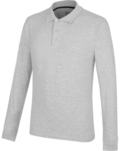 Poloshirt Longsleeve Job+ grau