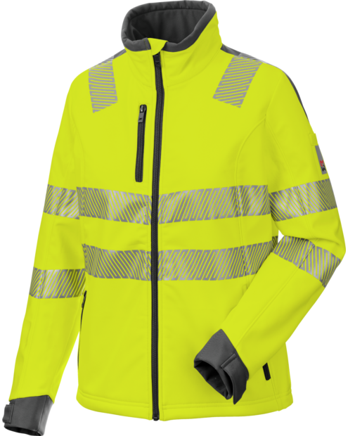 Warnschutz Damen Softshelljacke Neon EN 20417 2 gelb