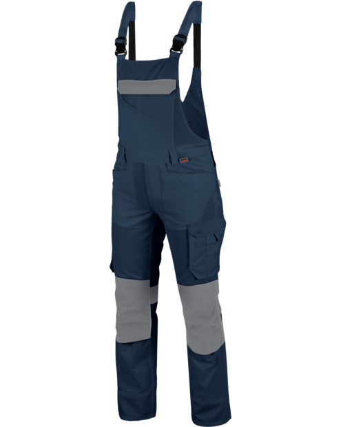 Langlebige Latzhose, Latzhose ISO 15797, Latzhose für Handwerke, Latzhose in bester Qualität, Latzhose für professionelle Industriewäsche geeigne, Arbeits- Latzhose blau