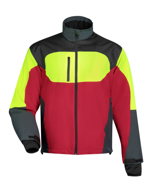 Wasserabweisende Schnittschutzjacke, Atmungsaktive Forstjacke mit hohem Tragekomfort, geeignet für Arbeiten in Wald- und Forstgebieten