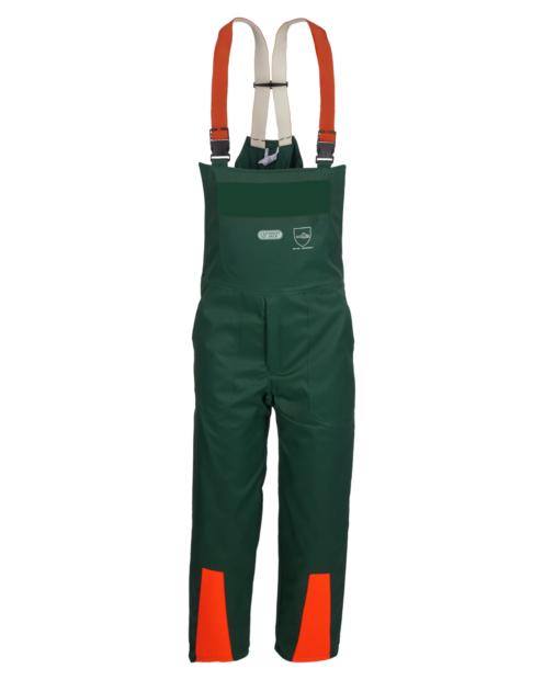 Forst Schnittschutz Latzhose grün
