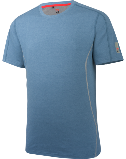 Haufreundliches Arbeits- T-Shirt, Farbe blau, sportiv und schnell trocknend, mit Raglanärmelschnitt und UV 50 Schtz