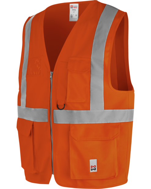 Warnweste Multipocket EN ISO 20471 Klasse 2 orange