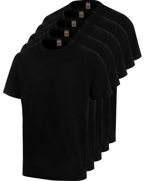 Arbeits T-Shirt 5er Pack schwarz