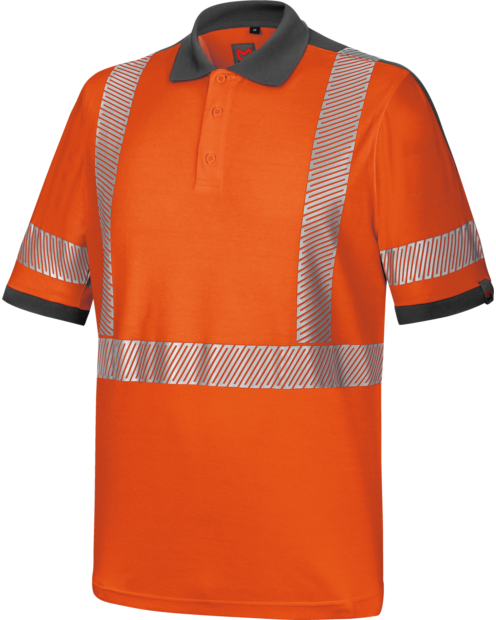 Warnschutz Poloshirt EN 20471 Klasse 2 Neon Plus orange