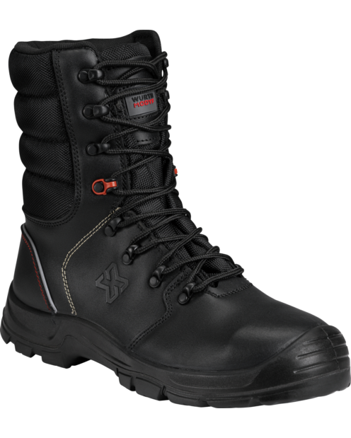Gefütterter Sicherheitsstiefel mit Stahlkappe, rutschhemmender Sohle und isolierendem Innenfutter - Vorderansicht
