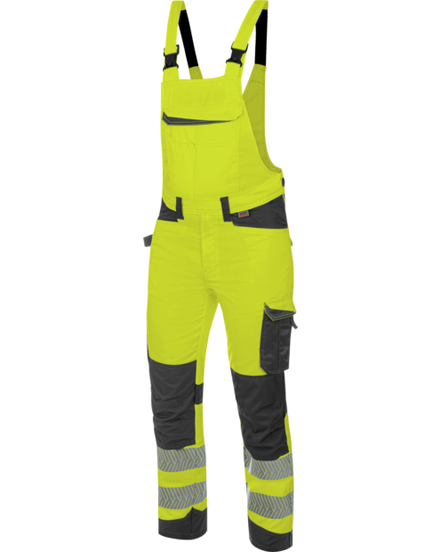 Warnschutz Arbeitslatzhose FLUO EN 20471 gelb anthrazit
