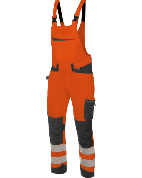 Warnschutz Arbeitslatzhose FLUO EN 20471 orange anthrazit