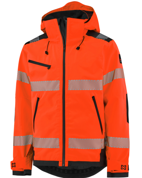 Hardshell Warnschutzjacke, Klasse 3, winddicht, wasserdicht, Sichtbarkeit bei schlechten Wetterverhältnissen