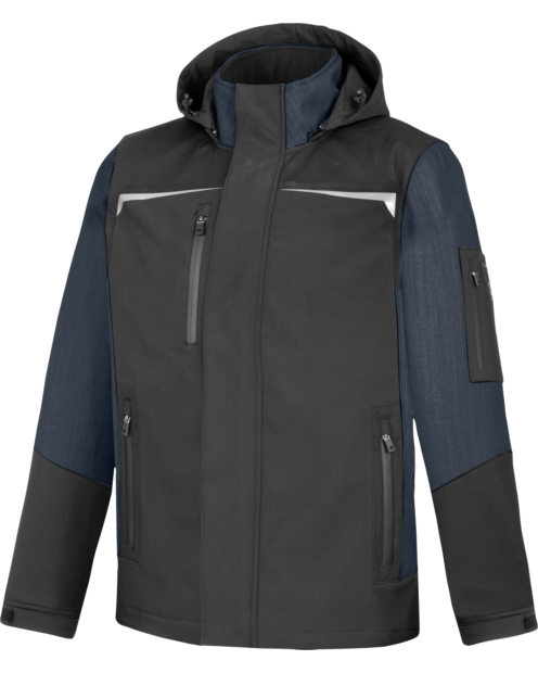 Funktionale Softshelljacke, abriebfestem Material, wetterfest, atmungsaktiv, für Arbeiten im Außenbereich