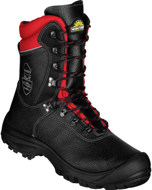 Schnittschutz Sicherheitsstiefel S3 Little Forest schwarz rot