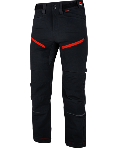 Sportlioche Bundhose Performance schwarz mit reflektierenden Designelementen.