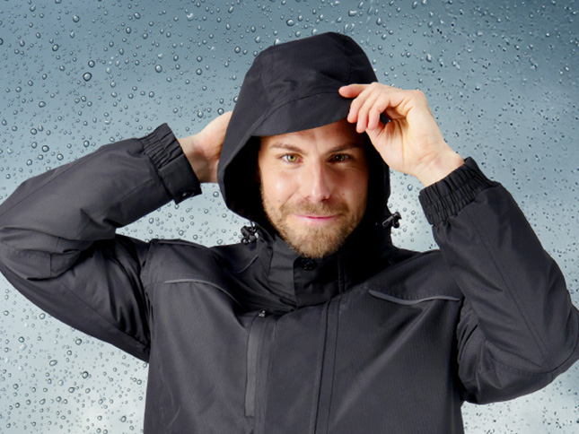 Wasserabweisende Parkas, Softshelljacken & Arbeitsjacken für schlechtes Wetter Wasserabweisende Softshelljacke Stretch X in Blau für schlechtes Wetter