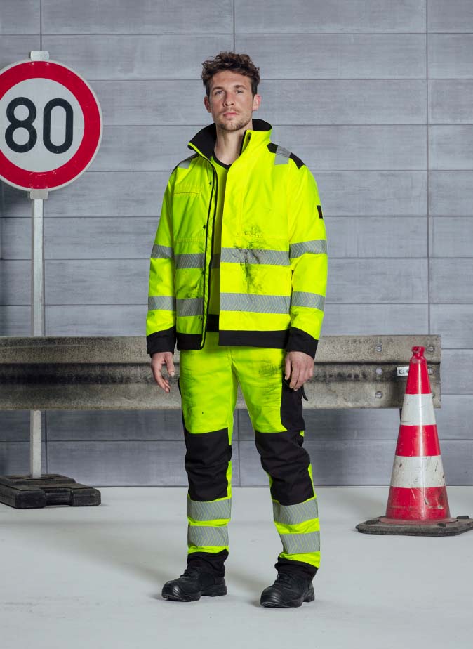 Logistik Outfit Fluo Sommer Gelb