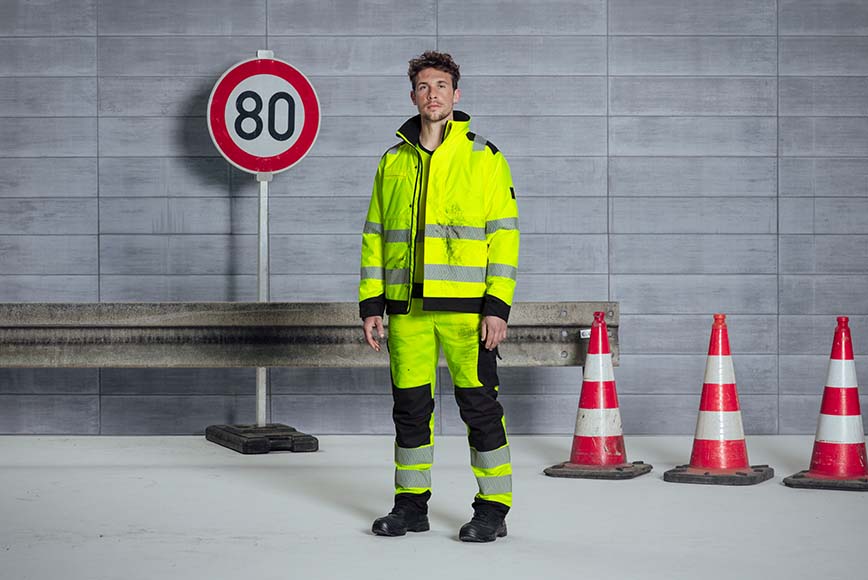 Logistik Outfit Fluo Sommer Gelb